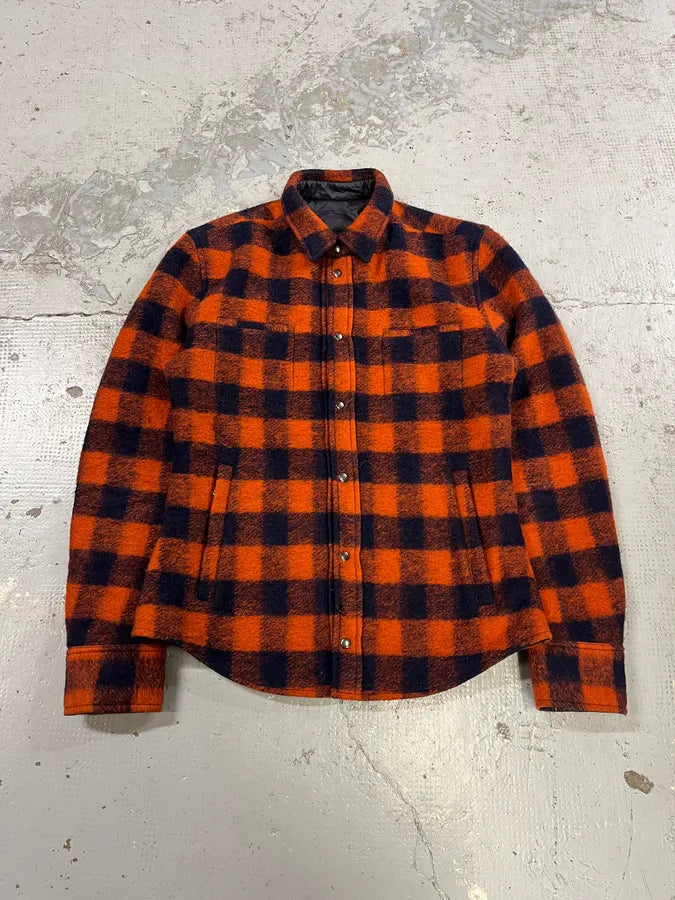 2010s Dolce & Gabbana Reversible Orange & Black Tartan Jacket JaeFSRO 1