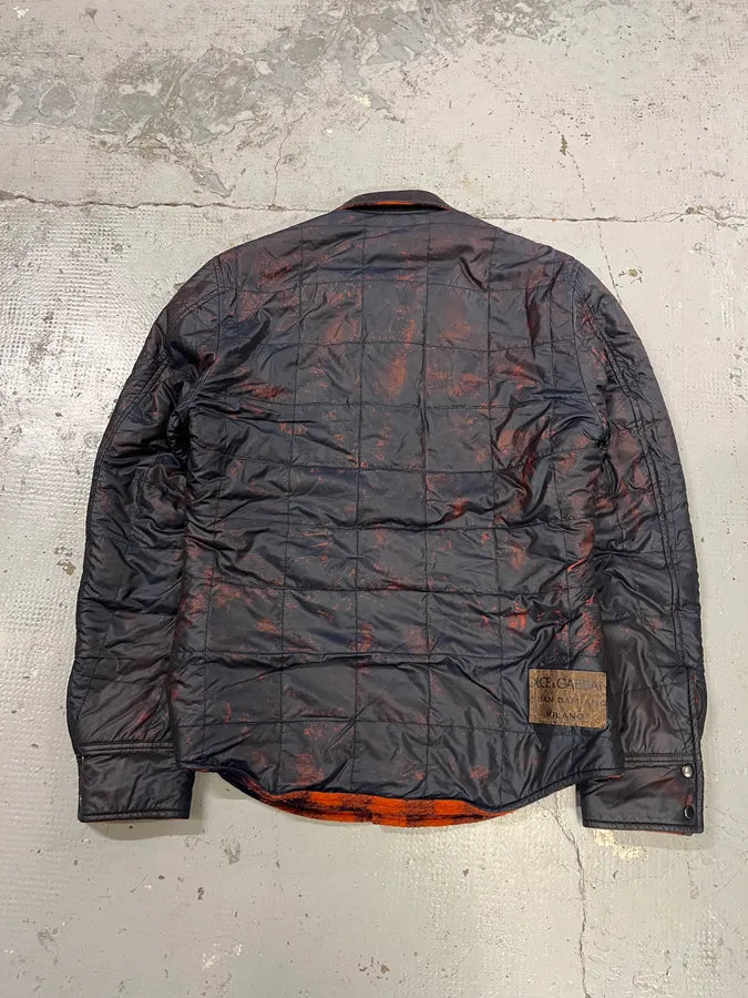 2010s Dolce & Gabbana Reversible Orange & Black Tartan Jacket JaeFSRO 10
