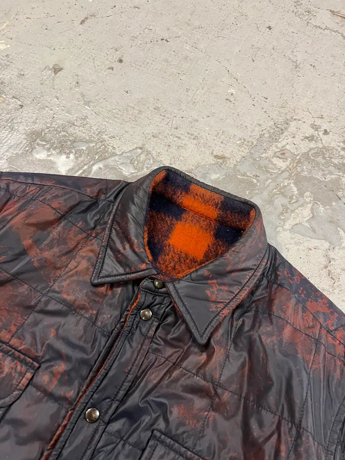 2010s Dolce & Gabbana Reversible Orange & Black Tartan Jacket JaeFSRO 6