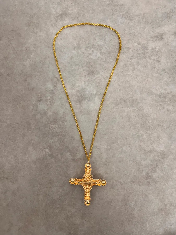 2010s Dolce & Gabbana Royal Premium Cross Gold Necklace zLFLJGk 5