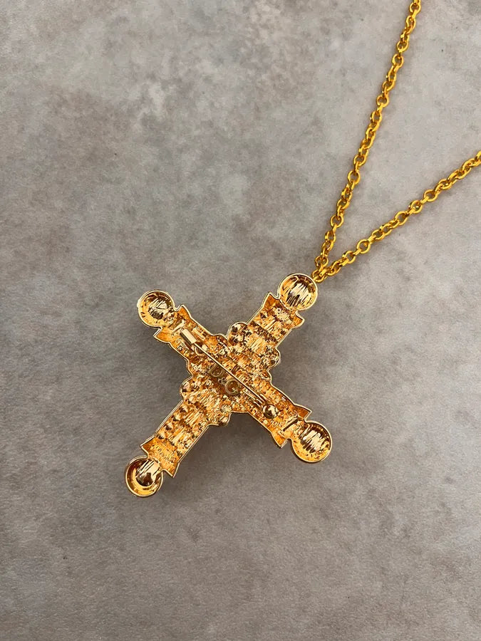 2010s Dolce & Gabbana Royal Premium Cross Gold Necklace zLFLJGk 6