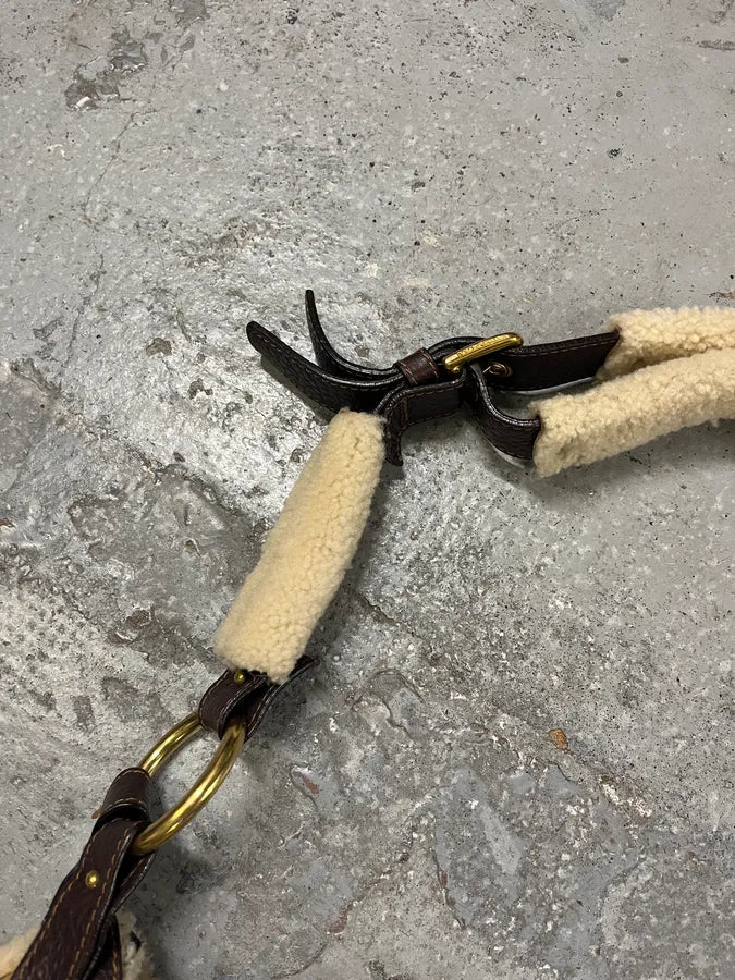 2010s Dolce & Gabbana Shearling Beige Shoulder Bag HSmhgvd 4