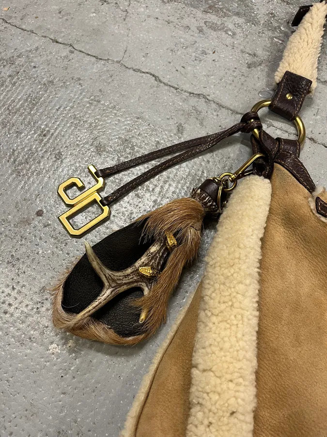 2010s Dolce & Gabbana Shearling Beige Shoulder Bag HSmhgvd 7