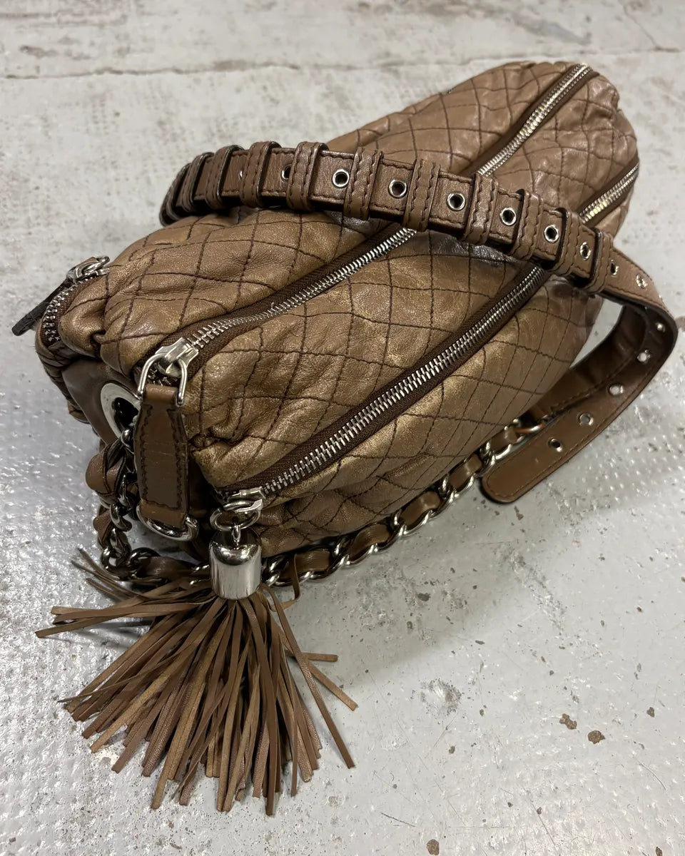 2010s Dolce & Gabbana Timeless Lily Brown Leather Bag RZBiCne 0