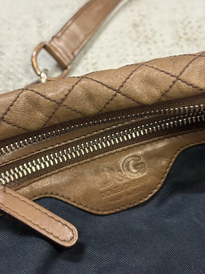 2010s Dolce & Gabbana Timeless Lily Brown Leather Bag RZBiCne 12
