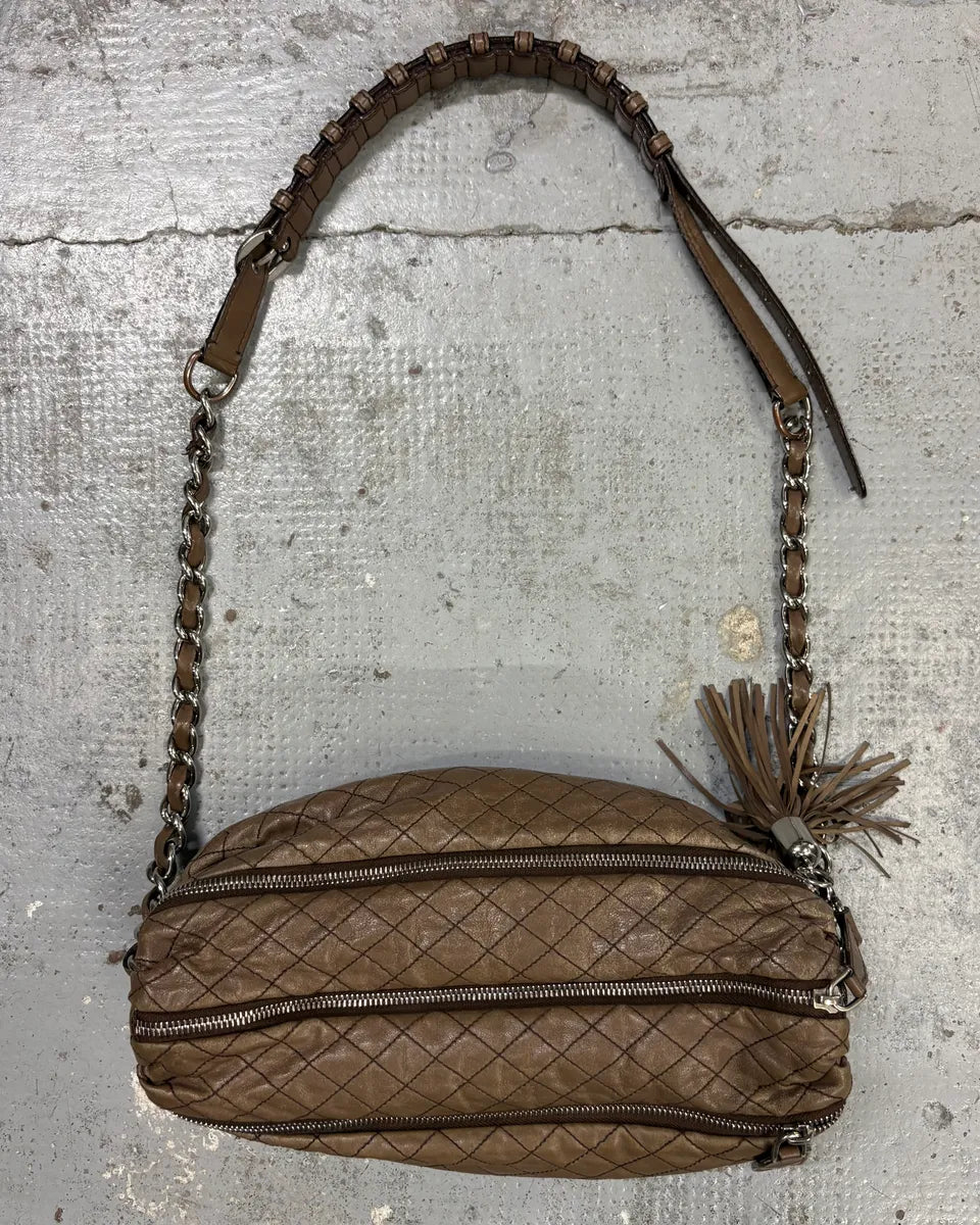 2010s Dolce & Gabbana Timeless Lily Brown Leather Bag RZBiCne 3