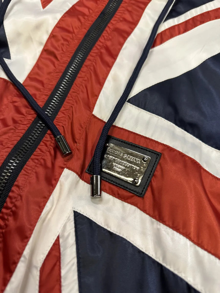 2010s Dolce & Gabbana UK Flag Hooded Navy Jacket QDoLrqj 9