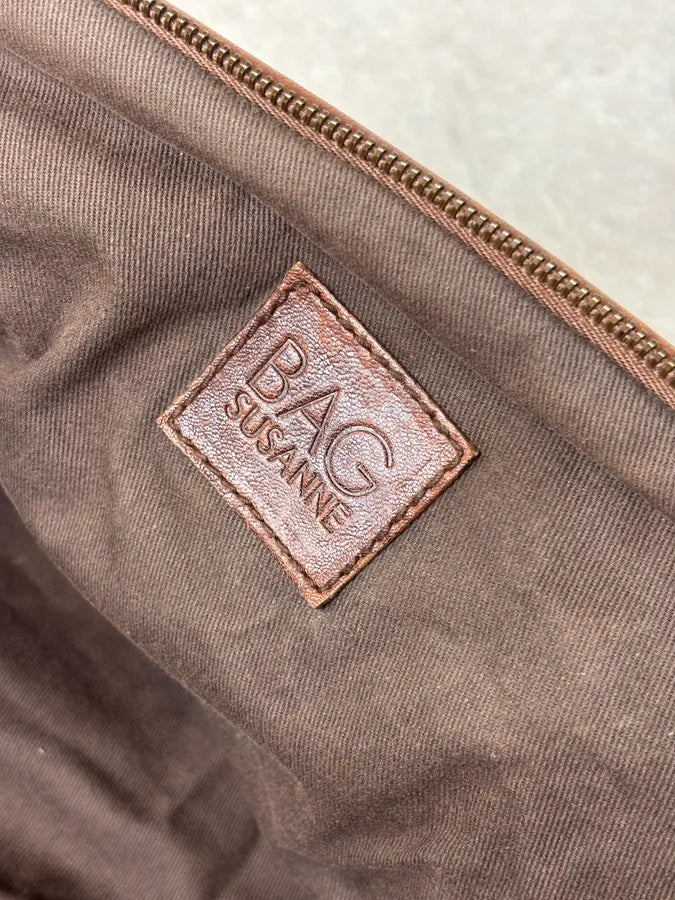 2010s Dolce & Gabbana Vintage Brown Quilted Leather Bowling Bag  DUinWwT 13