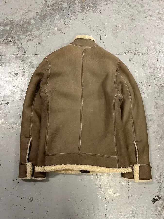 2010s Dolce & Gabbana Beige Shearling Leather Jacket SInzxce 4