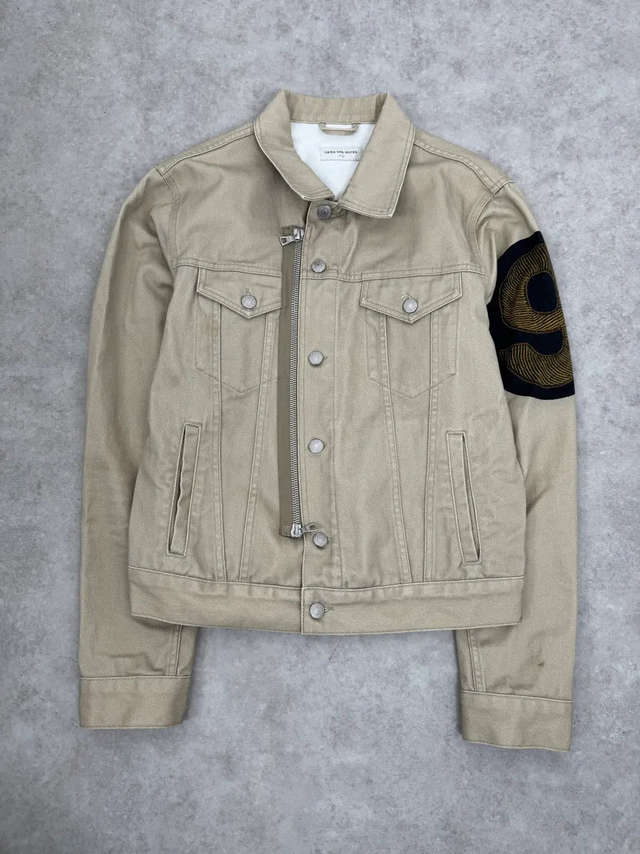 SS2014 Dries Van Noten Beige Denim Jacket kWaruof 0