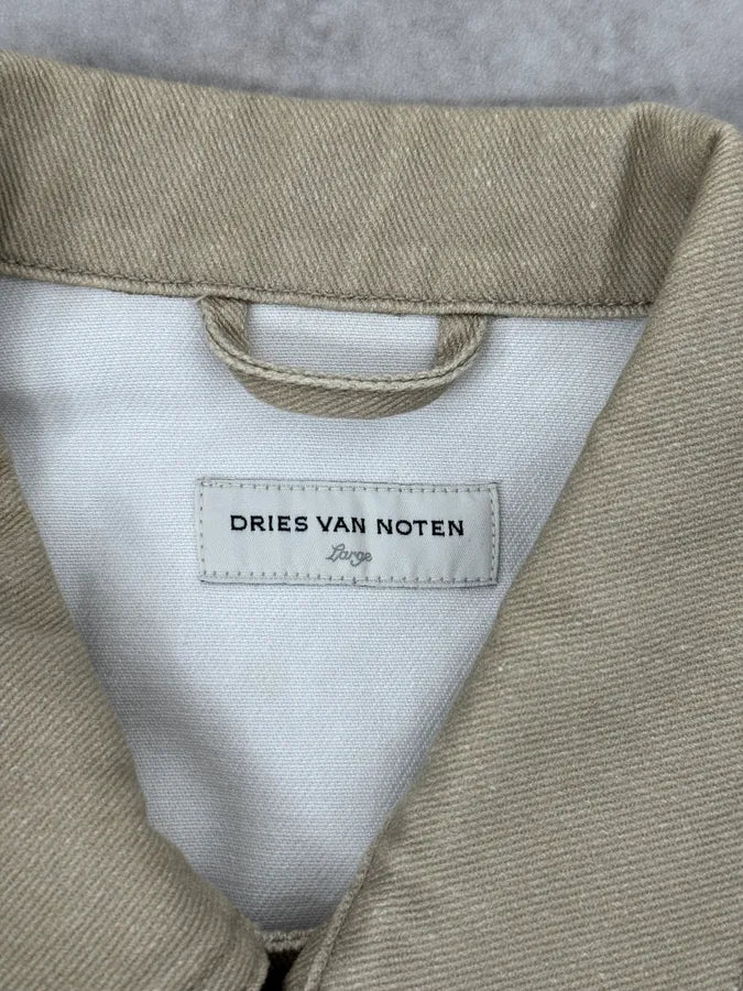 SS2014 Dries Van Noten Beige Denim Jacket kWaruof 10