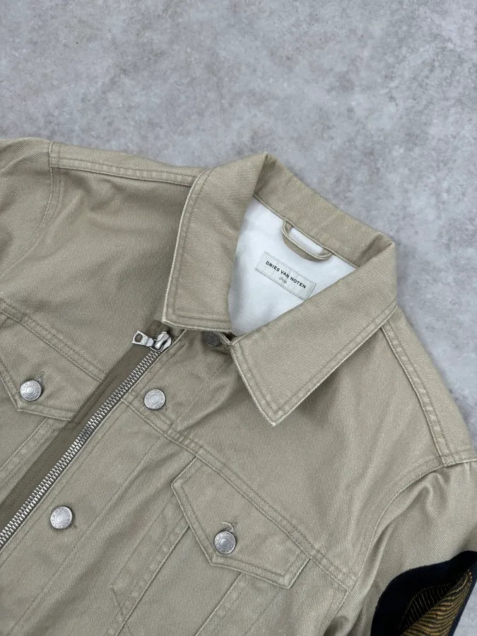 SS2014 Dries Van Noten Beige Denim Jacket kWaruof 4