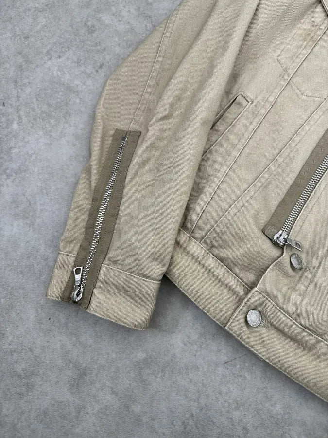 SS2014 Dries Van Noten Beige Denim Jacket kWaruof 5