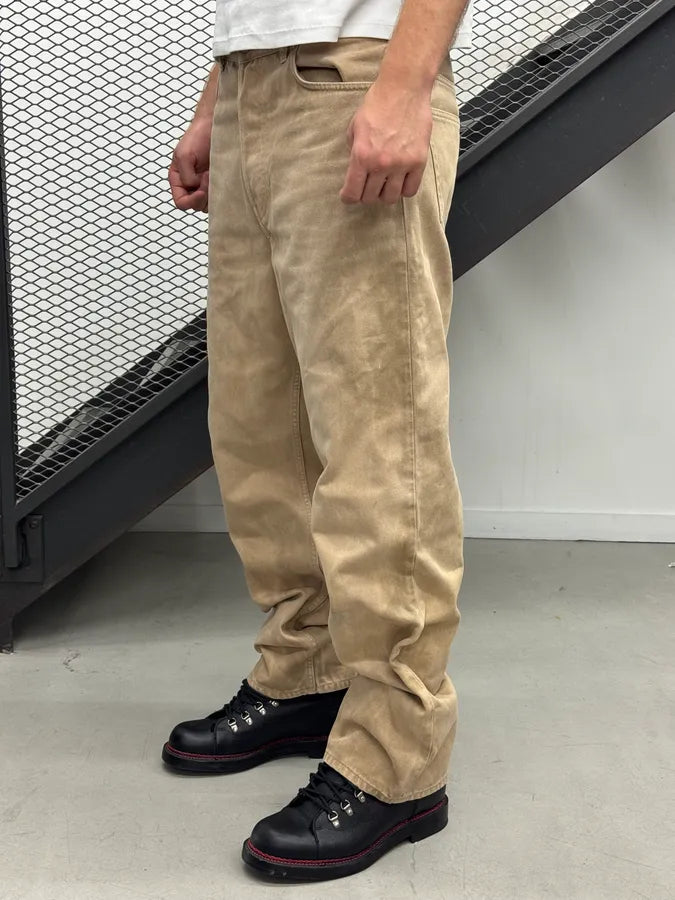 2010s Dries Van Noten Beige Faded Large Denim Jeans JtcoIAu 1