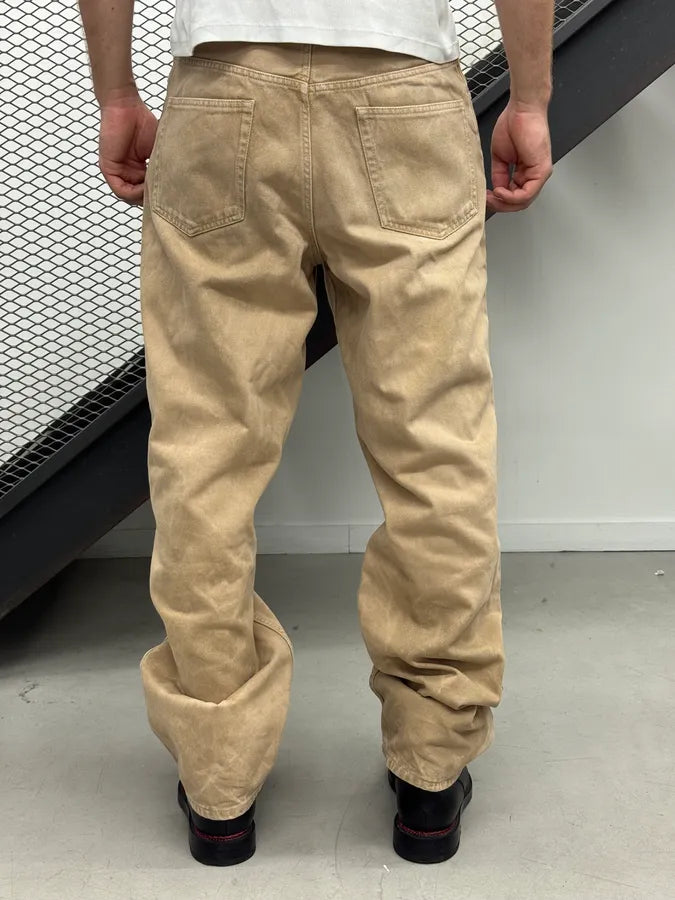 2010s Dries Van Noten Beige Faded Large Denim Jeans JtcoIAu 2