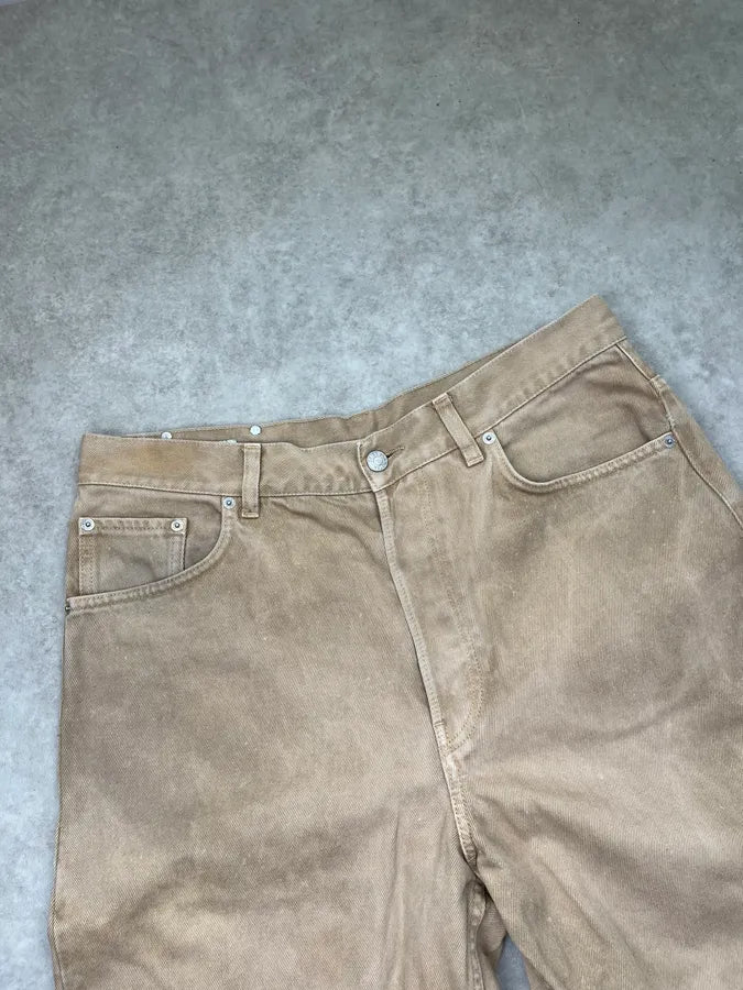 2010s Dries Van Noten Beige Faded Large Denim Jeans JtcoIAu 5