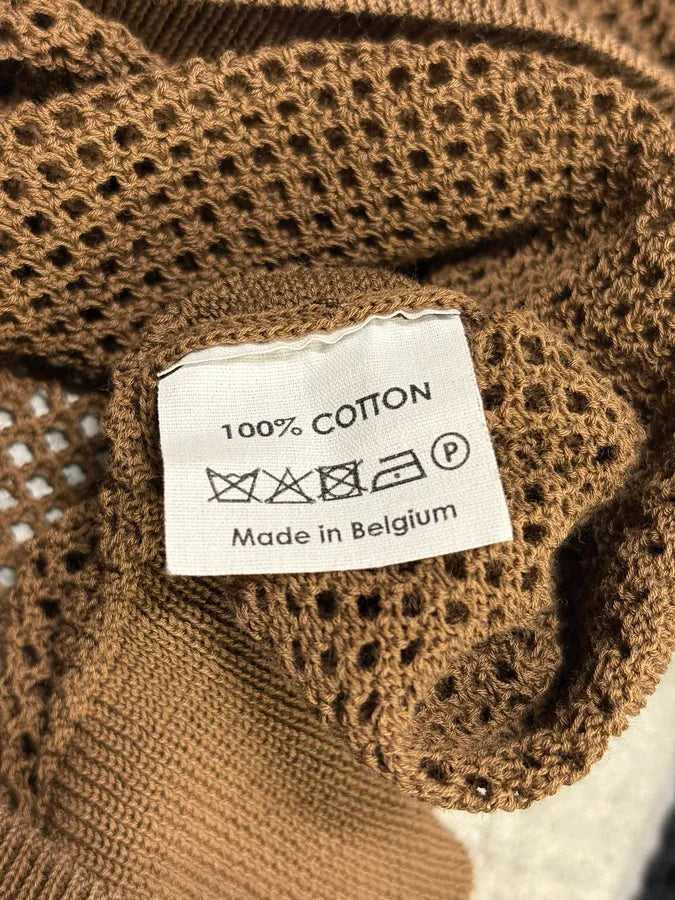 2010s Dries Van Noten Black & Brown Perfored Sweater GhXXzXT 6