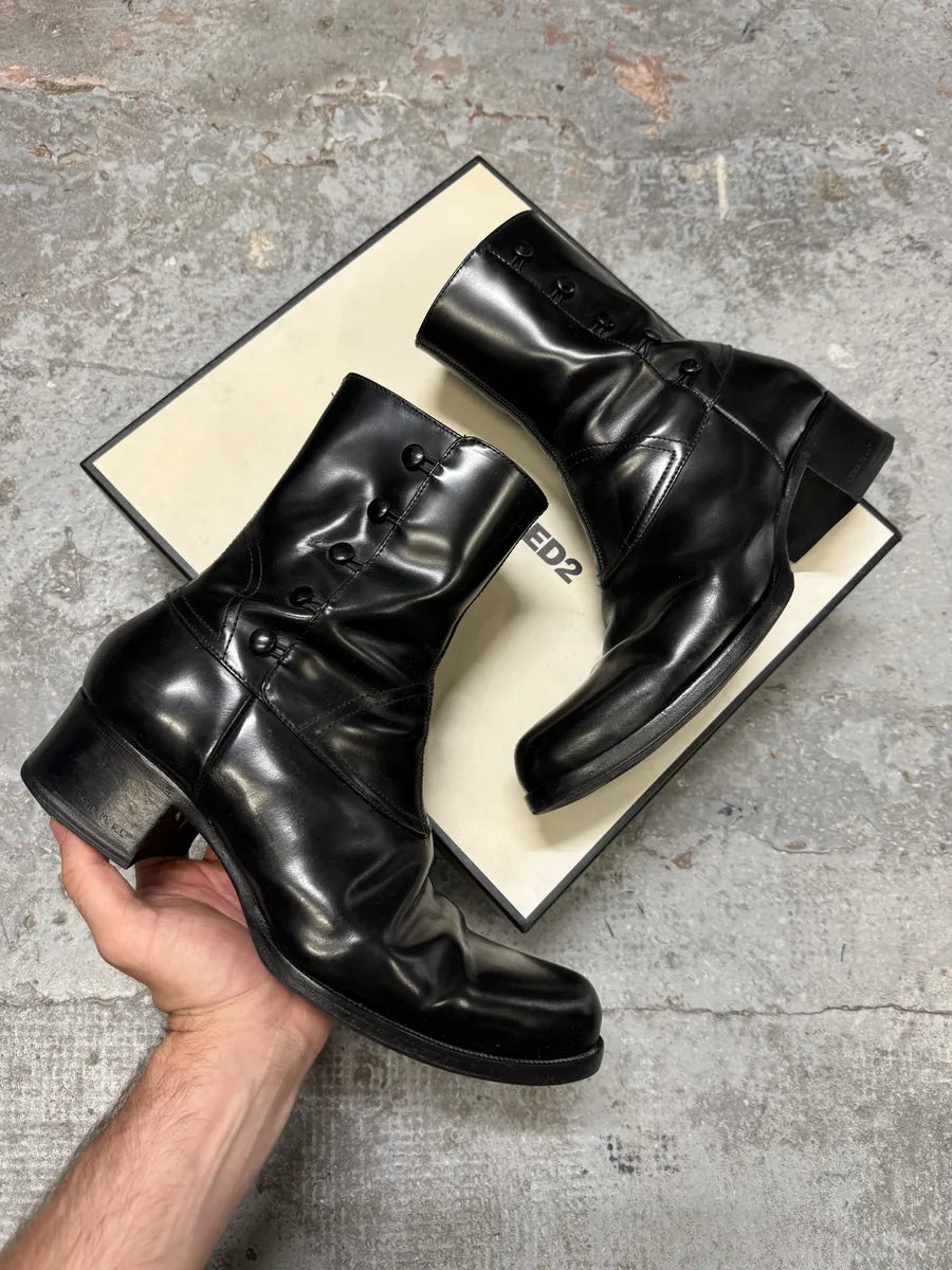 2010s DSquared2 Black Ankle Leather Boots zZajQrf 0