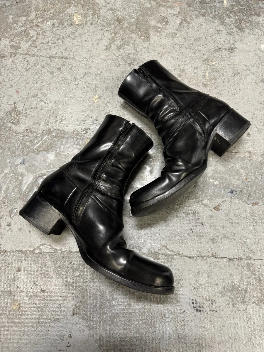 2010s DSquared2 Black Ankle Leather Boots zZajQrf 3