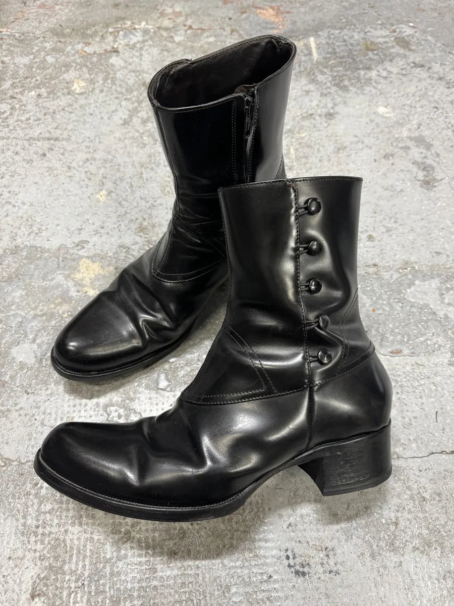 2010s DSquared2 Black Ankle Leather Boots zZajQrf 5