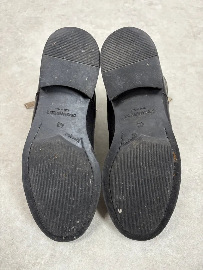 2010s Dsquared2 Black Side Zips Leather Boots wvervna 7