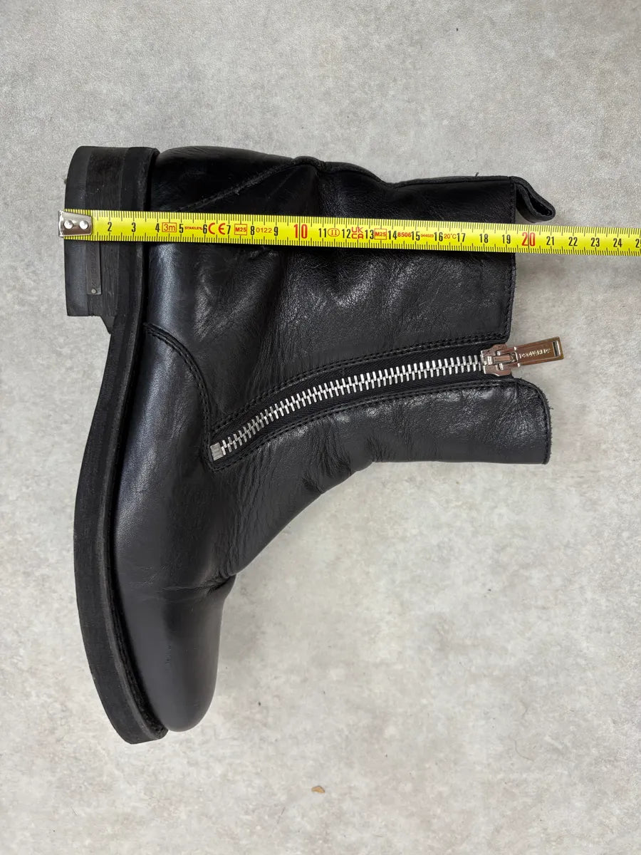 2010s Dsquared2 Black Side Zips Leather Boots wvervna 9