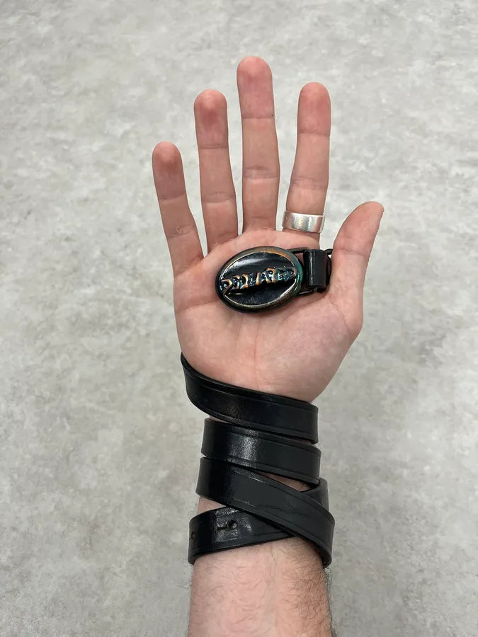 2010s Dsquared2 Black Signature Leather Belt tUDuPeo 0