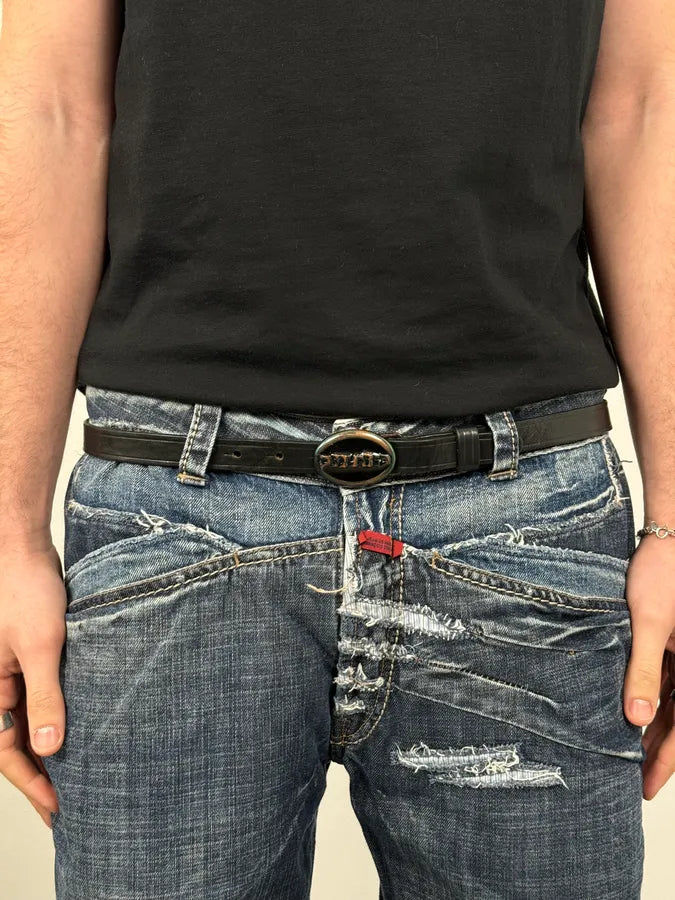 2010s Dsquared2 Black Signature Leather Belt tUDuPeo 1