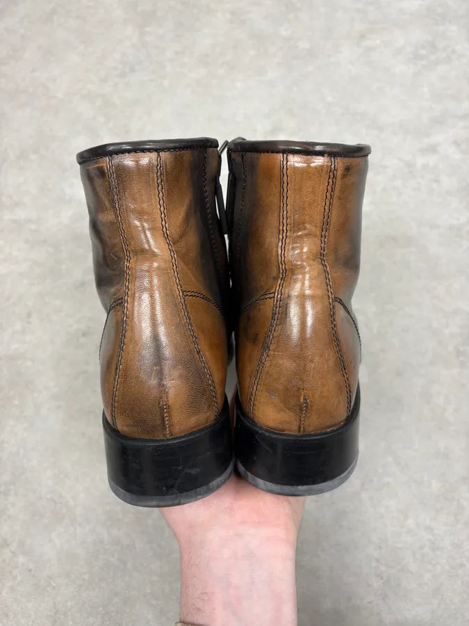 2010s Dsquared2 Brown Irregular Leather Boots OnxBEMr 6