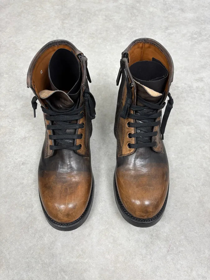 2010s Dsquared2 Brown Irregular Leather Boots OnxBEMr 1