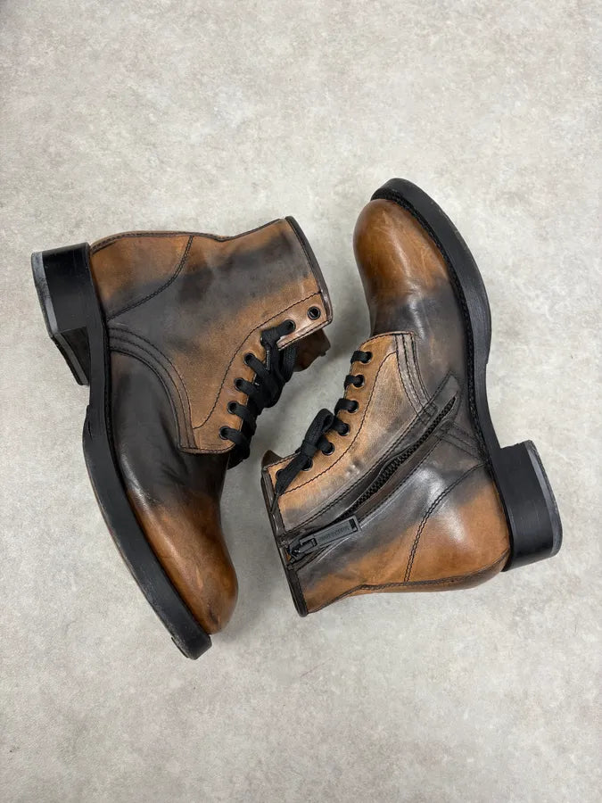 2010s Dsquared2 Brown Irregular Leather Boots OnxBEMr 5