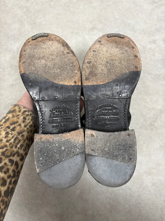 2010s Dsquared2 Brown Irregular Leather Boots OnxBEMr 7