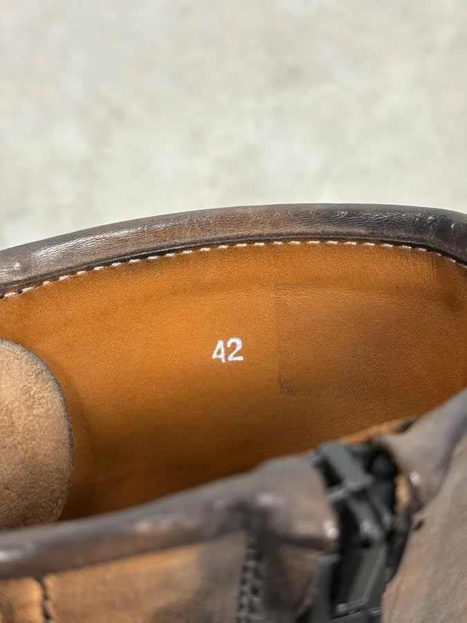 2010s Dsquared2 Brown Irregular Leather Boots OnxBEMr 8