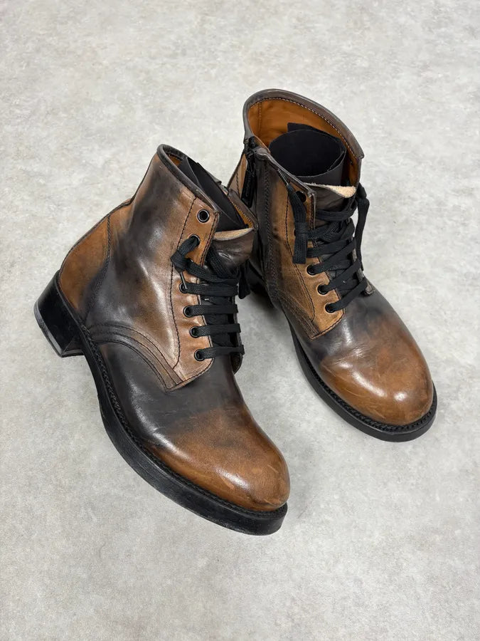 2010s Dsquared2 Brown Irregular Leather Boots OnxBEMr 4