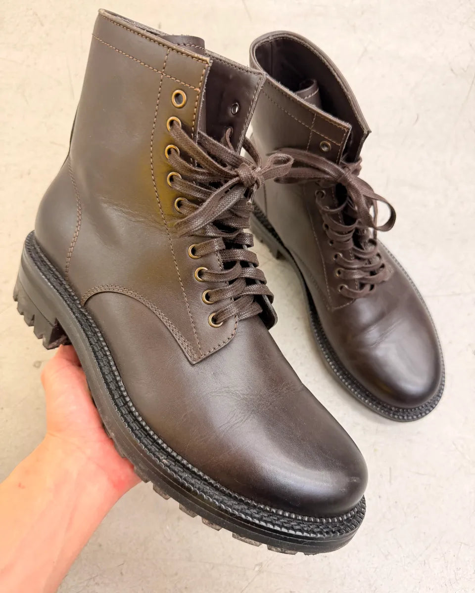 2010s Dsquared2 Brown Leather Lug Sole Boots dQKrLlL 0
