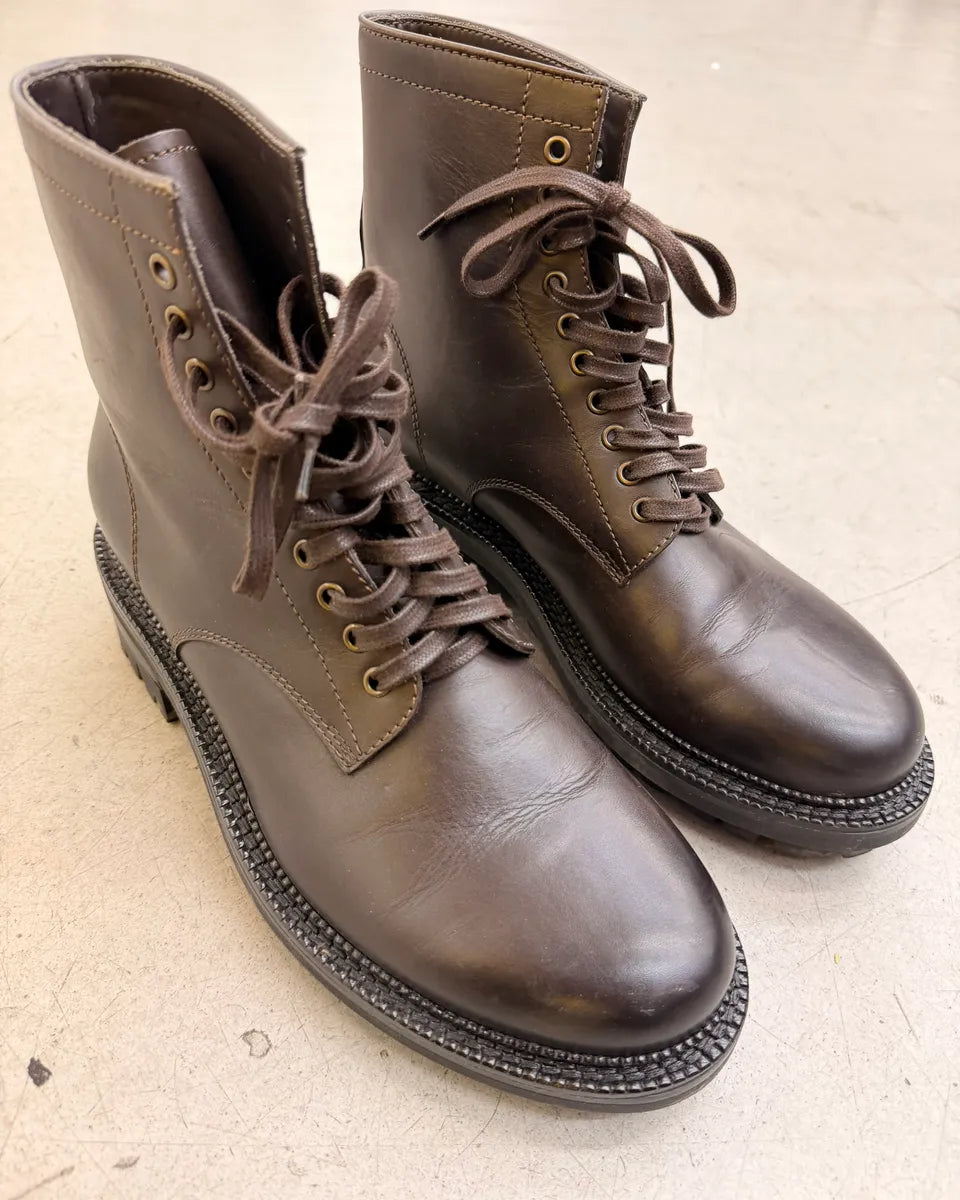 2010s Dsquared2 Brown Leather Lug Sole Boots dQKrLlL 2
