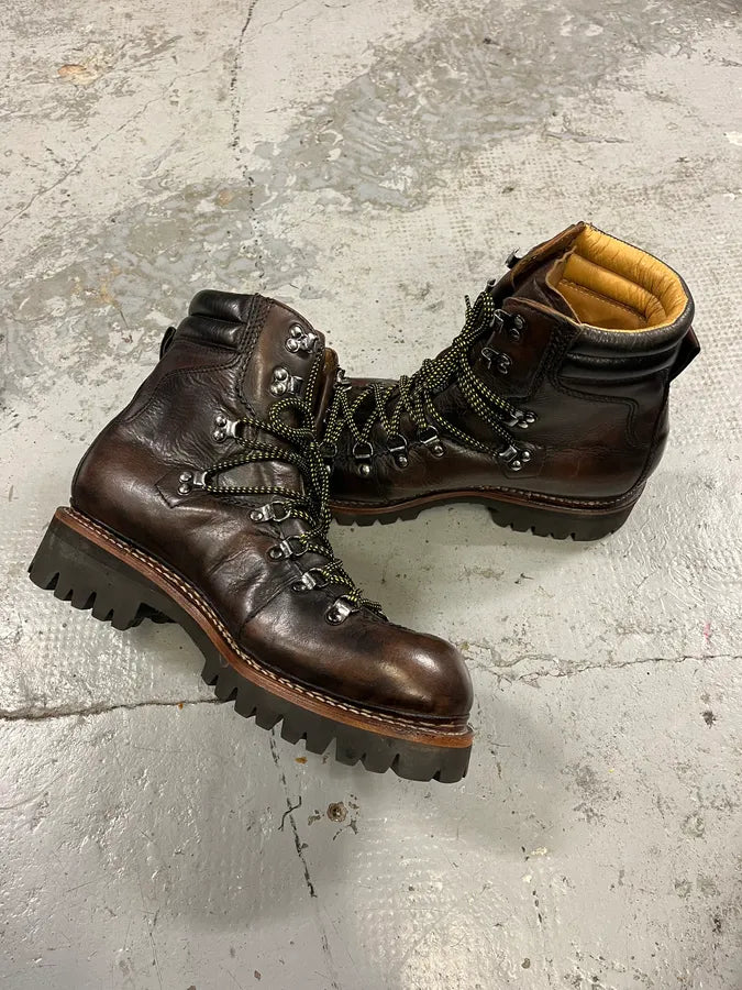 2010s Dsquared2 Brown Leather Mountain Daily Boots TYilXtq 4