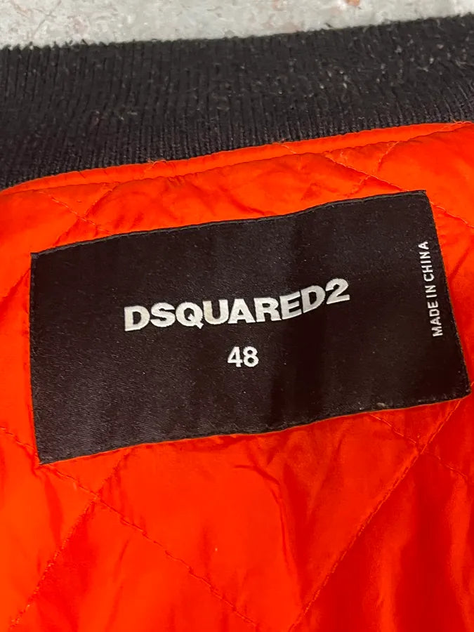2010s Dsquared2 Camo Khaki Bomber Jacket sGJQSKJ 10
