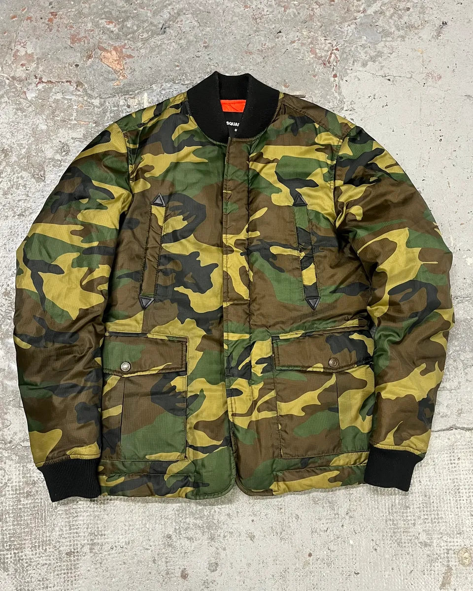 2010s Dsquared2 Camo Khaki Bomber Jacket sGJQSKJ 0