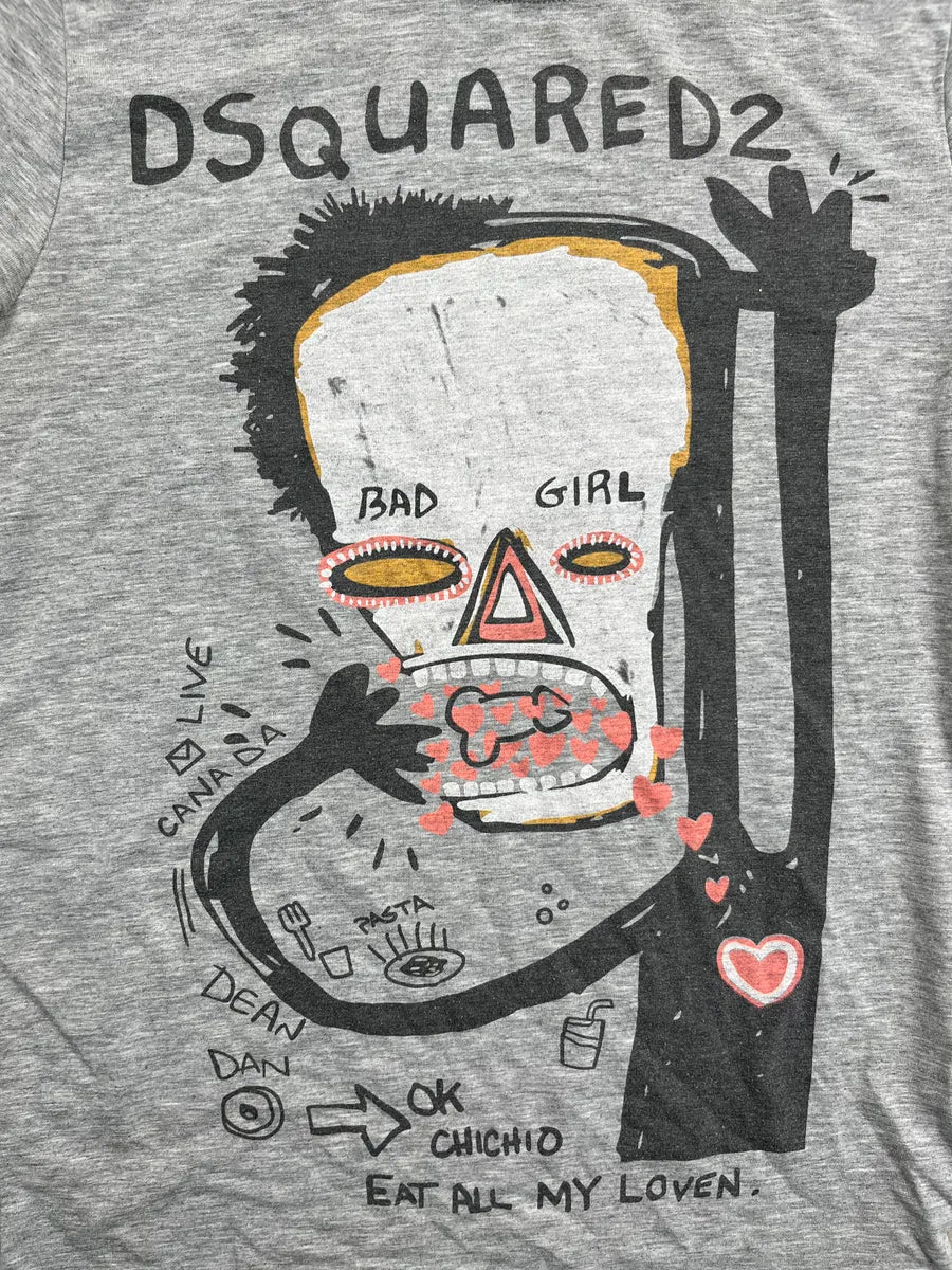 2010s Dsquared2 Grey Abstract Draw T-Shirt RulEKOk 6