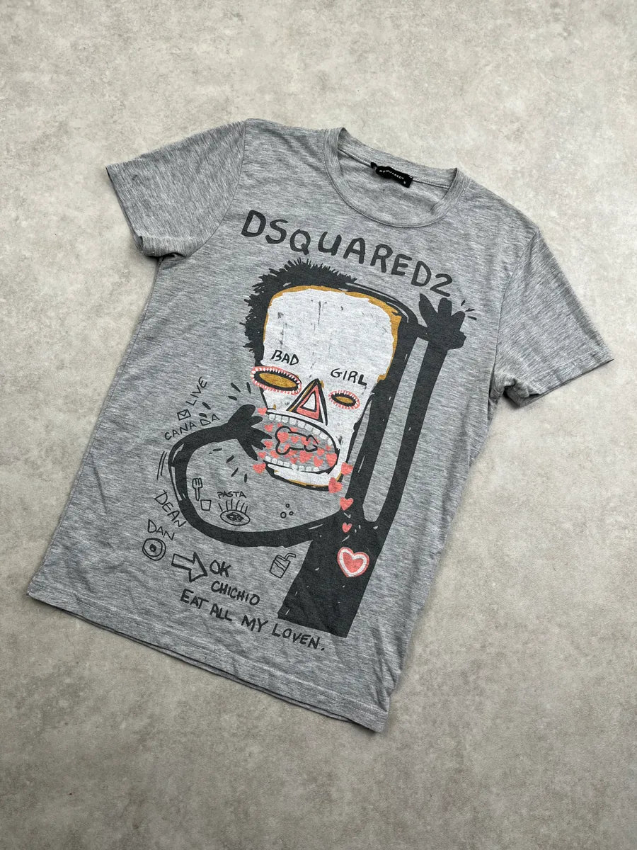 2010s Dsquared2 Grey Abstract Draw T-Shirt RulEKOk 7