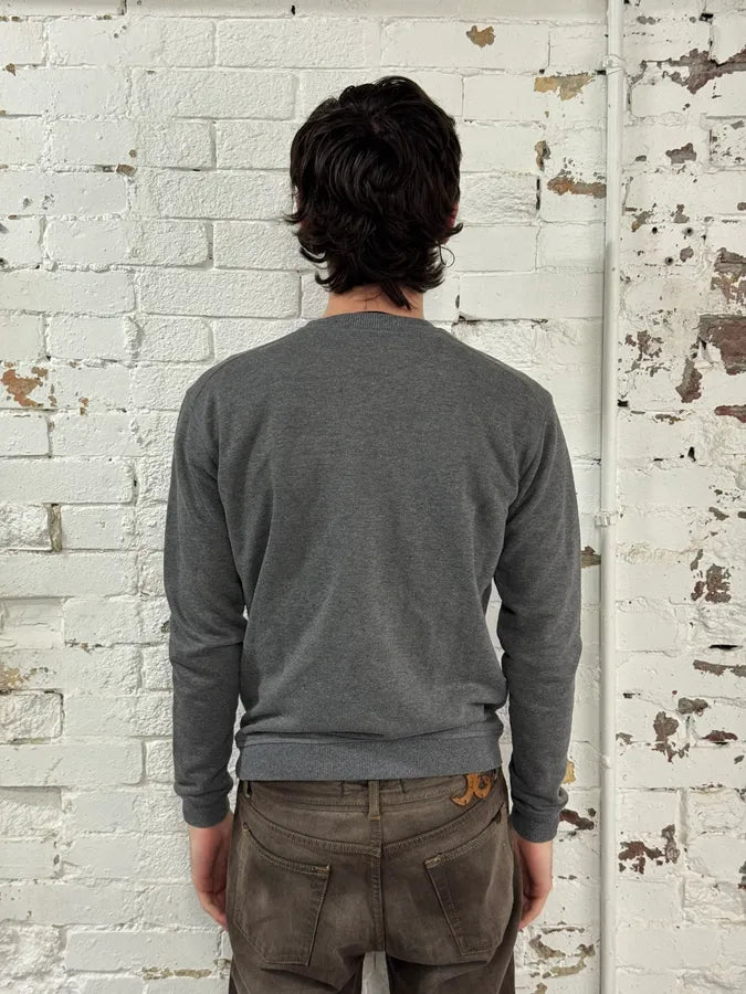 AW2015 Dsquared2 Grey Gun Moto Crewneck Sweater SWsvLsA 2