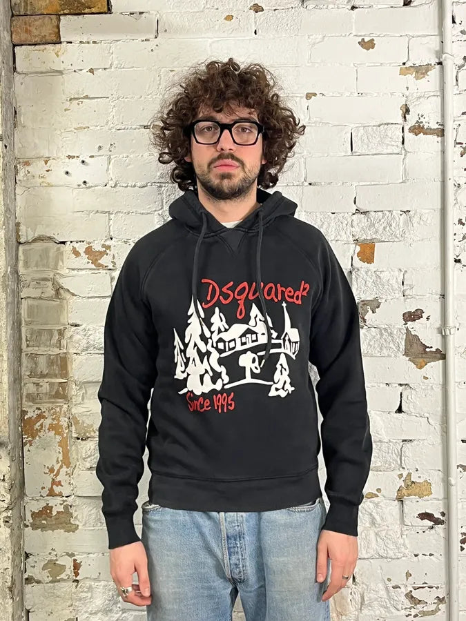 2010s Dsquared2 Mountain Village Black Draw Hoodie hhUcjHM 0
