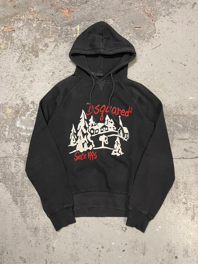 2010s Dsquared2 Mountain Village Black Draw Hoodie hhUcjHM 1