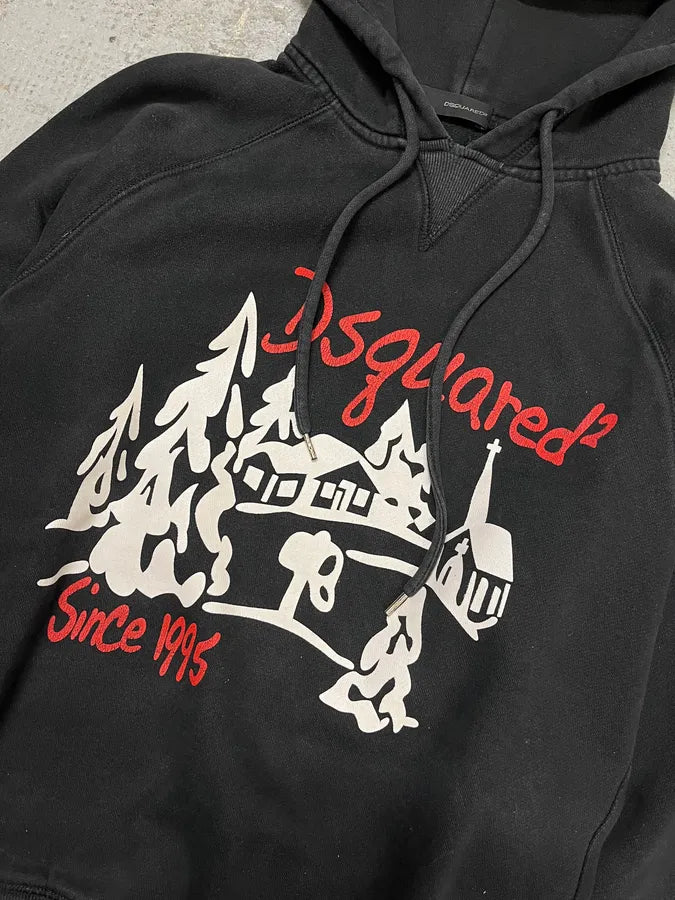 2010s Dsquared2 Mountain Village Black Draw Hoodie hhUcjHM 6