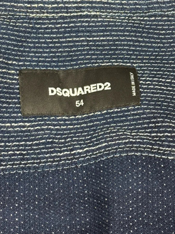 AW2016 Dsquared2 Navy Chinese Officer Shirt mDBVFBR 9