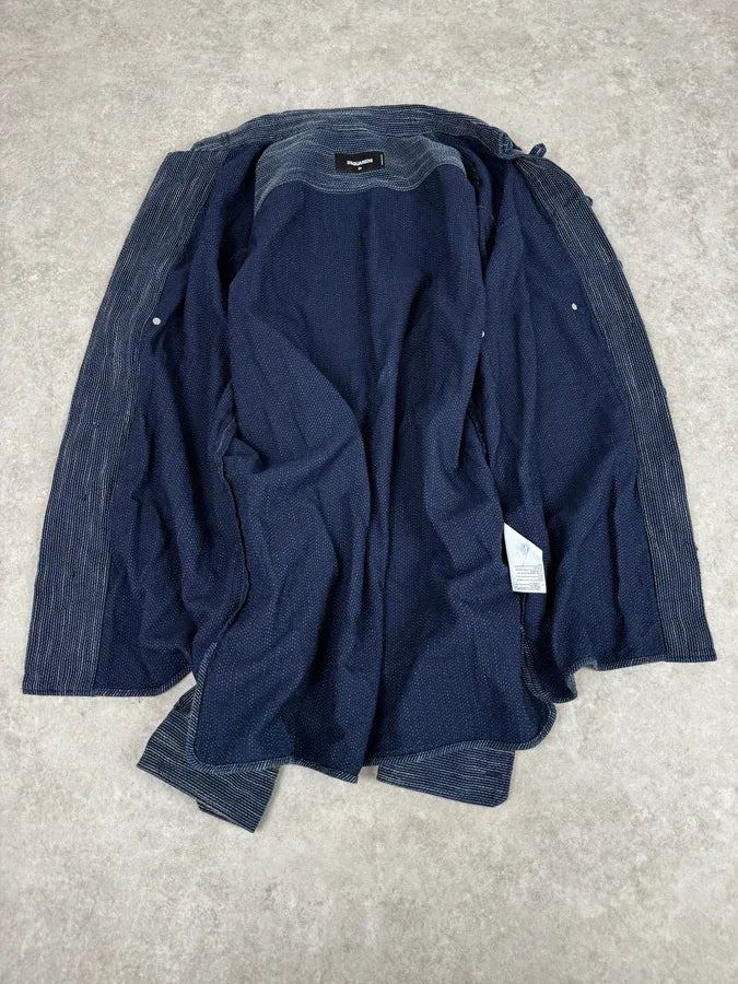 AW2016 Dsquared2 Navy Chinese Officer Shirt mDBVFBR 6