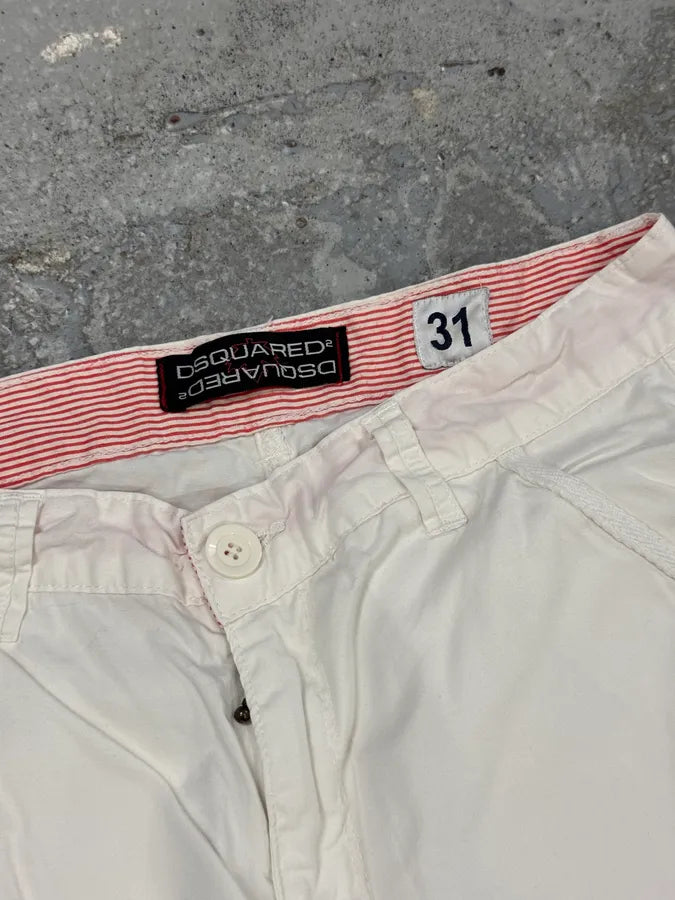 2010s Dsquared2 White Cargo Short xoqSurq 3