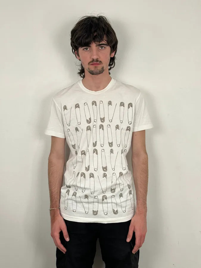 SS2017 Dsquared2 White Safety Pin T-Shirt mXdZQMW 1