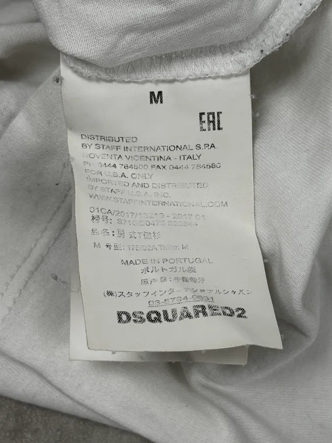 SS2017 Dsquared2 White Safety Pin T-Shirt mXdZQMW 11